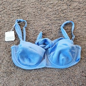 Monday Swimwear NWT Crinkle Clovelly Top - Perwinkle